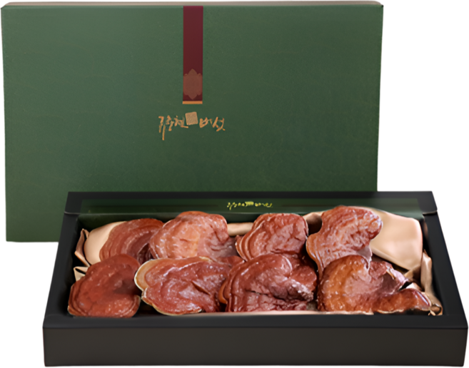 경북 버섯 명장이 보증하는 국내산 명품 편각영지버섯 선물세트 - Dired Reishi mushroom, 1박스, 200g