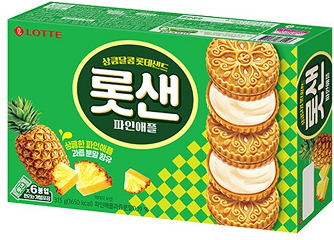 롯데웰푸드 롯데샌드 오리지널 315g, 62개