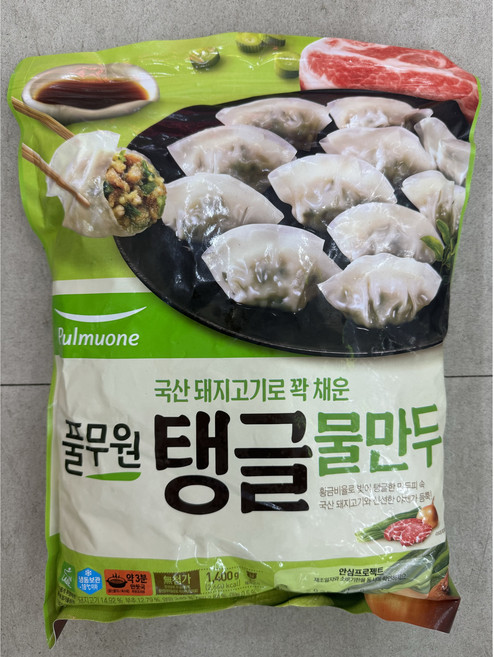 풀무원 탱글물만두 1.4kg, 4개