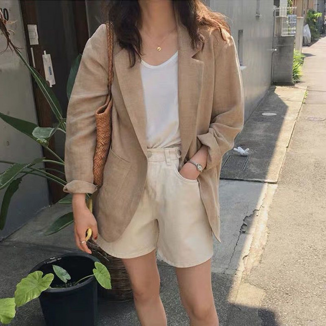 휠렉스 여성 긴팔 패션 데일리 루즈핏 블레이저 JA4