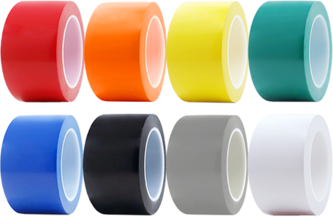 인어스트리 PVC 바닥 라인테이프 국산 칼라 마킹 컬러 50mm, 노랑, 1개