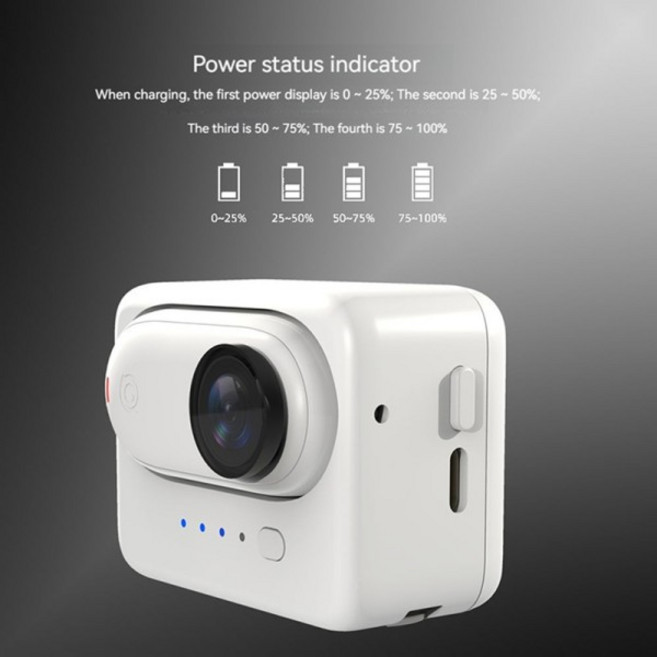 Insta360 Go3 액션 카메라 배터리 충전 케이스 대용량 고속, 01 Brown