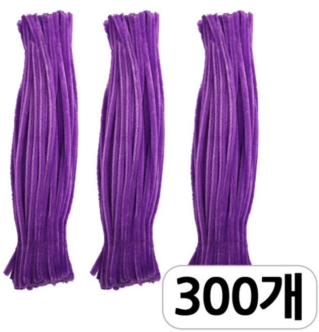 [모핸] 단색 칼라 모루, 중보라, 300개