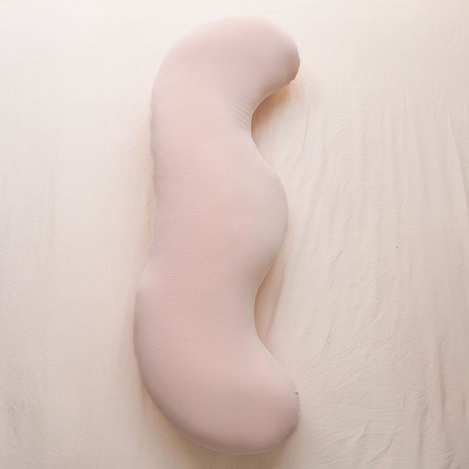 特舒絨長條抱枕 側睡靠枕 80cm, 粉色 冰絲菱形格大號