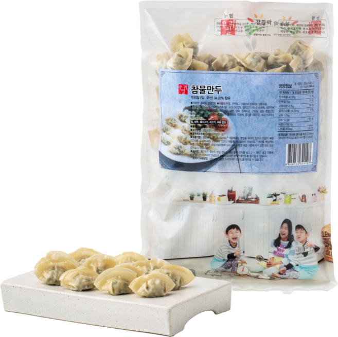 우리밀 참 물만두 2kg (1kg 2개) 농협 생산 어린이 어른 간식 식사대용, 2개, 1kg