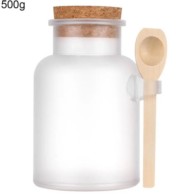 휴대용 리필 코르크 마개 서리로 덥은 씰 항아리 목욕 소금 병 보관 용기, 1개, 3. 500g