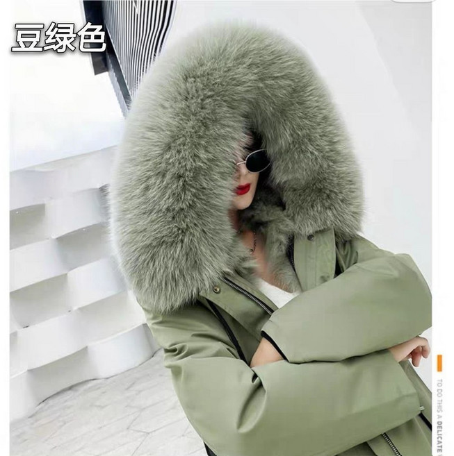 超大狐狸毛領子 狐狸毛圍脖 仿毛皮草圍巾