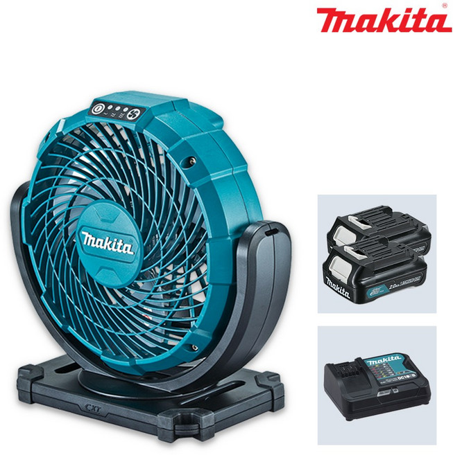 마끼다 CF100DSAE12Vmax 2.0Ah x2팩 충전선풍기 180mm 팬 캠핑용 작업용