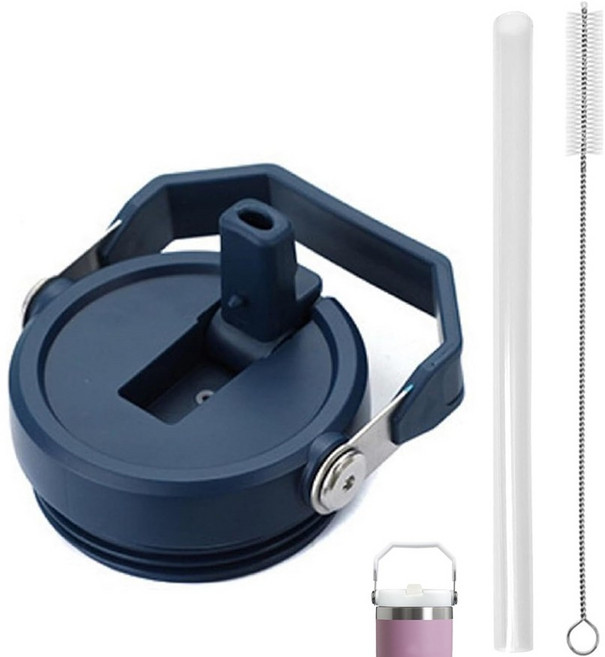 Siemzon 텀블러 밀폐 뚜껑 20온스 30온스휴대용 밀폐 뚜껑, 네이비, 1개, 591ml