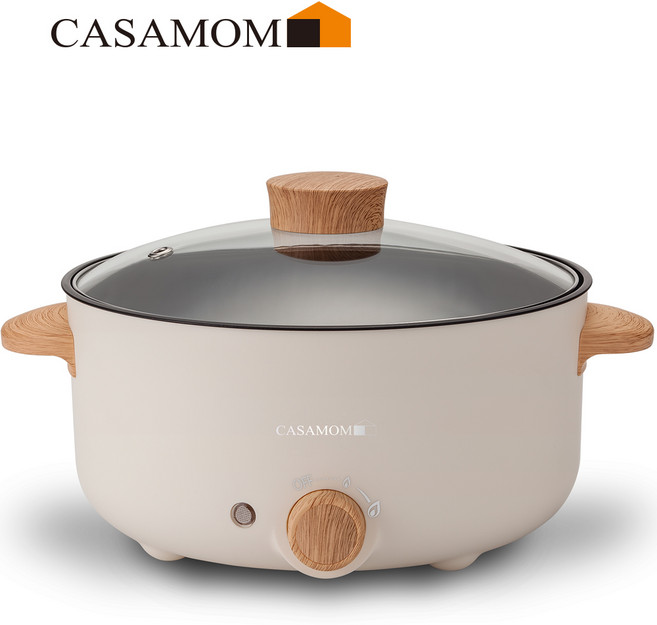 까사맘 플라이스 3리터 멀티쿠커 RO-GP-1000F 샤브샤브 전골 냄비 신혼 자취