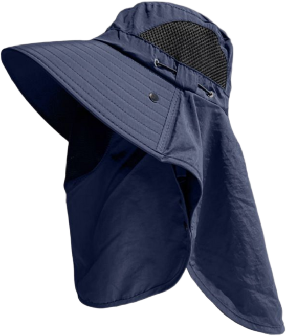 오프루어 햇빛가리개 자외선차단 낚시 모자, FREE, 네이비