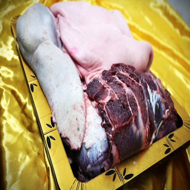 [도축장 당일직송] 한우 100% 거세 소머리 당일작업 당일발송 신선 거세머리 13kg 전후, 1개