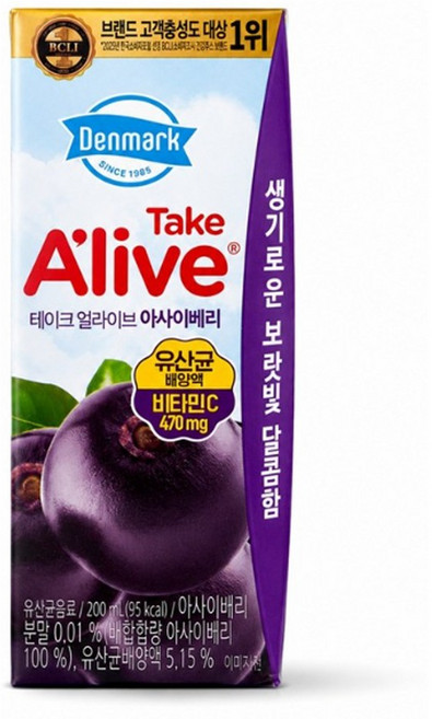 덴마크)테이크얼라이브아사이베리200ml, 24개, 200ml