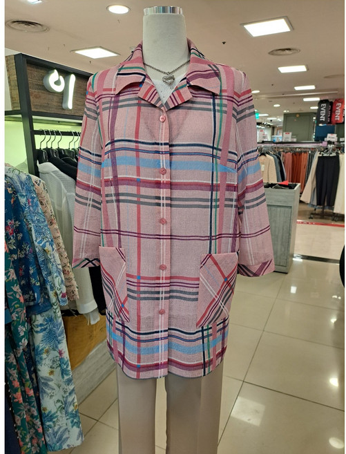 [이헌영]체크패턴 테일러드카라 여름 자켓 24BS5027B4A
