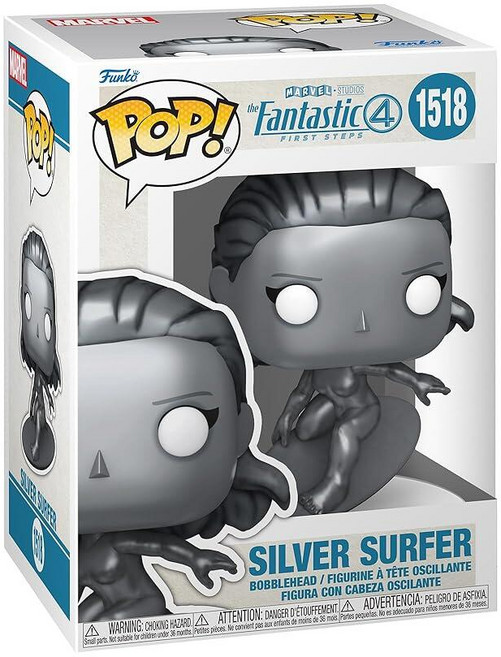 Funko Pop! 마블: 판타스틱 포: 퍼스트 스텝스 - 실버 서퍼 - 판타스틱 포 (2025) - 수집용 비닐 피규어 - 선물 아이디어 - 공식 상품 - 어린이 및 성인용, Funko Pop 마블: 판타스틱 포: 퍼스트 스텝스