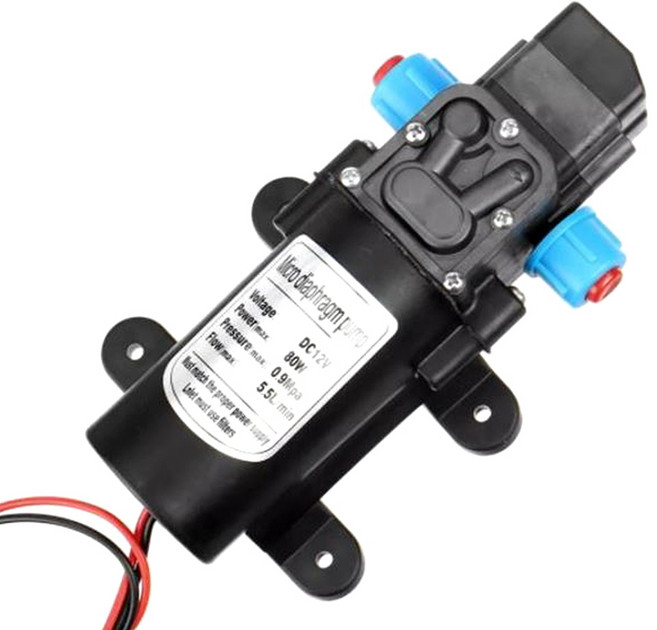 티앤디 DC12V 80W 다이다이아프램 펌프 워터펌프 세차 캠핑카, 1개