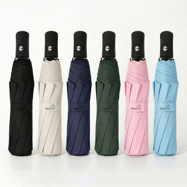 뉴하 레인무드 UV 자외선차단 접이식 원터치 3단 자동 우산 양산