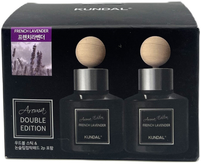 쿤달 퍼퓸 차량용 방향제 75ml, 프렌치라벤더, 2개
