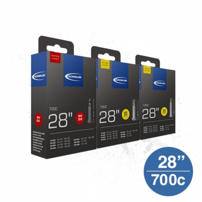 슈발베 28인치/700C 엑스트라 라이트 경량튜브 SV20, 1개