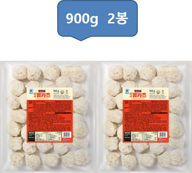 사조대림 한입쏙 바삭 볼카츠, 2개, 900g