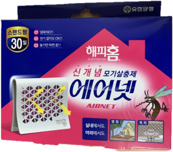 열리지마켓 해피홈 에어넷 모기기피제 방충망용, 2개