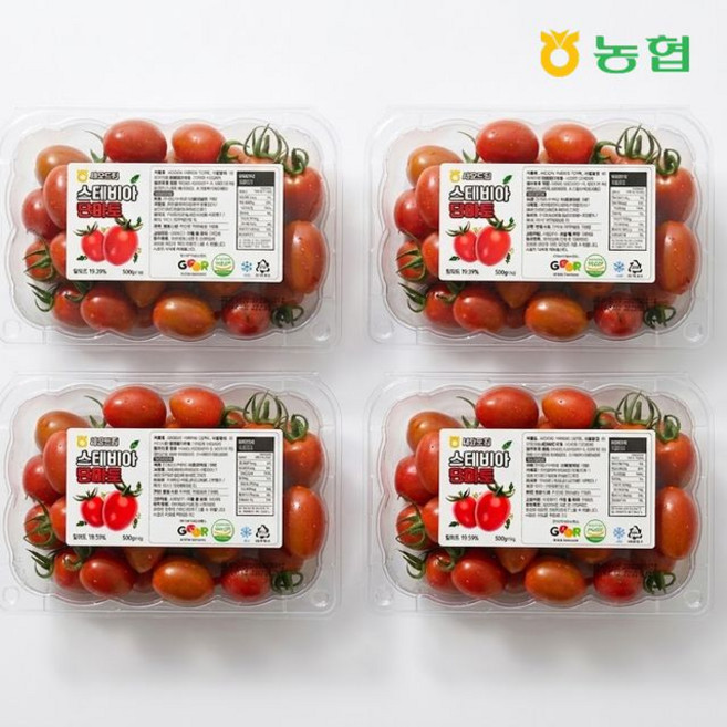 농협선별 스테비아 방울토마토, 4세트, 500g