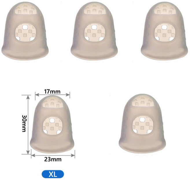 5Pcs 실리콘 손가락 슬리브 슬립 Antis scalding 바늘 플립 북 머니 피아노 연주 골무 팁