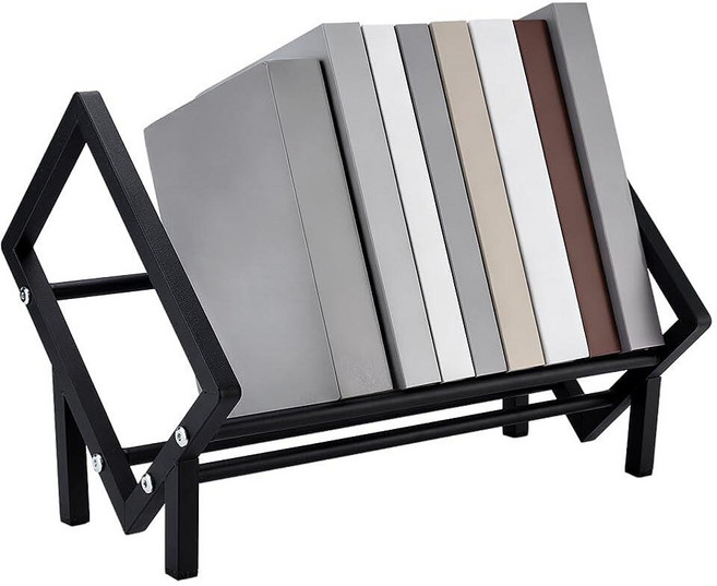 PH PandaHall Steel DVD Storage Rack Black Media Organizer CD Holder Desktop Media Organizer Stand