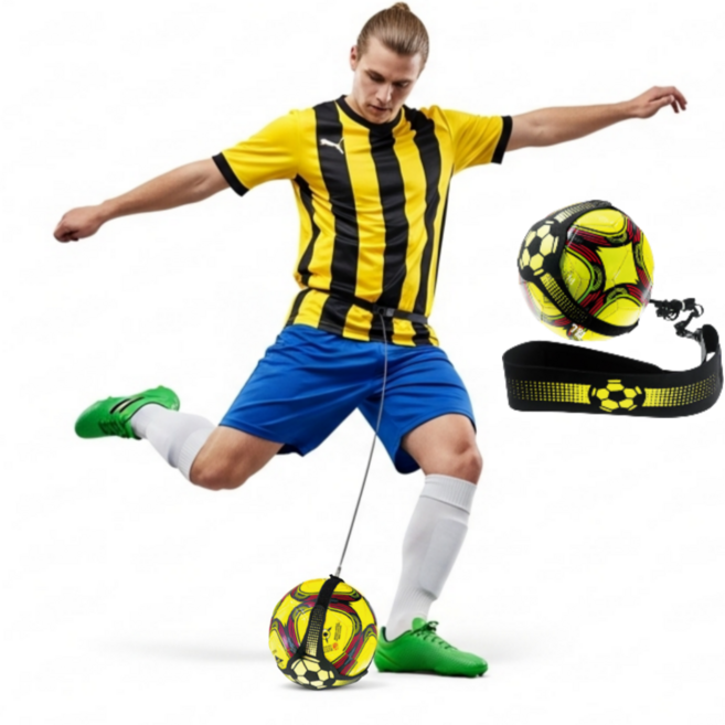 글로리존 축구 리프팅 초간단 리바운더 드리블 연습 벨트, 블랙, 1개