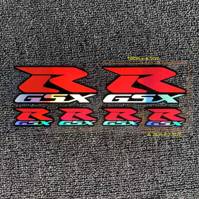 오토바이 반사 스티커 레드불 몬스터 슈퍼커브 바이크 헬멧 베스파 탑박스 데칼스티커 방수, 1개, 반사 스티커 GSX 레드