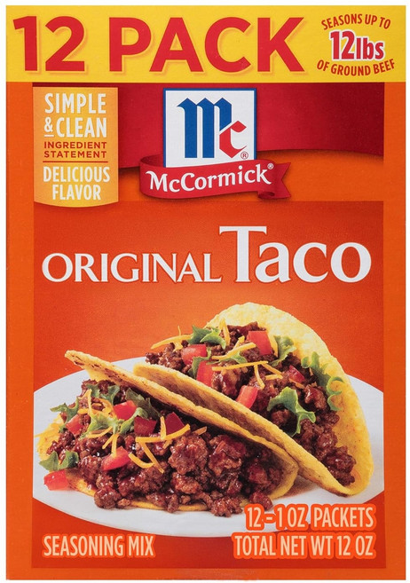 맥코믹 오리지널 타코 시즈닝 믹스, 28g, 12개