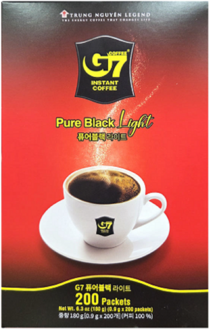 지세븐 G7 퓨어블랙 라이트, 900mg, 200개입, 1개