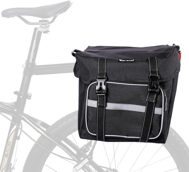 시그니처베이지 자전거 짐받이 가방 투어백 패니어 YPZ211, 1개, 블랙
