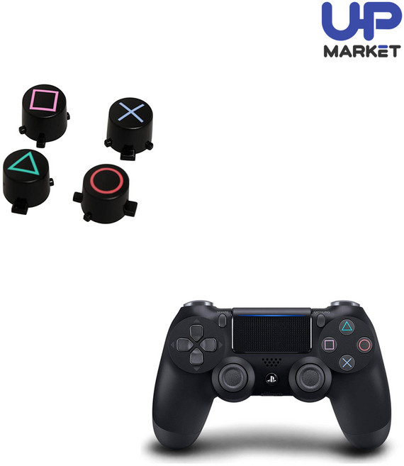 PS 플스 4 듀얼쇼크4 수리 부품 ABXY 플레이 버튼, 듀얼쇼크4 버튼, 전원 PS버튼, 1개