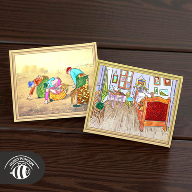 [허니폼폼] 세계 명화 포일아트 2종 (밀레/고흐)
