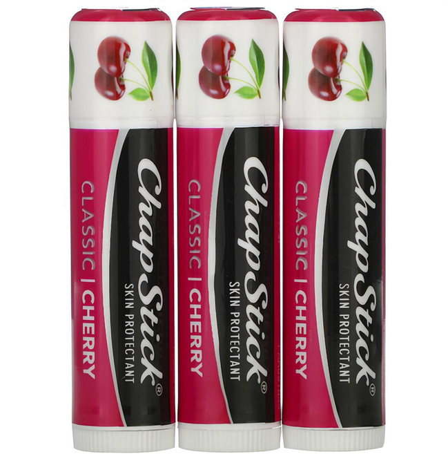 챕스틱 립 케어 스킨 프로텍턴트 클래식 4g, Cherry, 3개