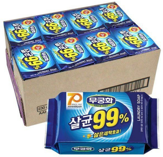 무궁화 New 표백 살균99% 1BOX 세탁비누, 1개