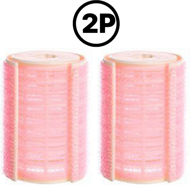 대왕 헤어롤 앞머리 볼륨 셀프 구르뽕 고정형 그루프 7 * 4 cm, 2개, 핑크