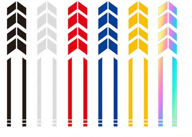 데일리쇼핑 바이크 화살표 앞휀다 머드가드 스티커 포인트 데칼 방수스티커 스티커, 블루, 1개