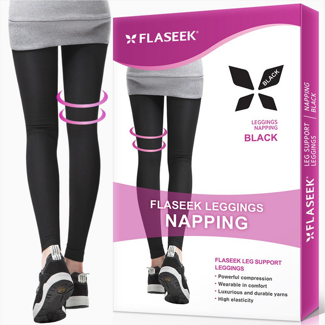 플레시크 압박스타킹 보정레깅스 냅핑(기모) 타입 - 군살 보정 압박 타이즈 스타킹 레깅스