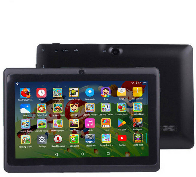 가성비태블릿 BDF-Q8 New 7 Inch Tablets 안드로이드 13 4GB RAM 64GB ROM 1TB Expand WiFi 4000mAh BatteryDual Cam, Standard Accessories, Black, [01] Black