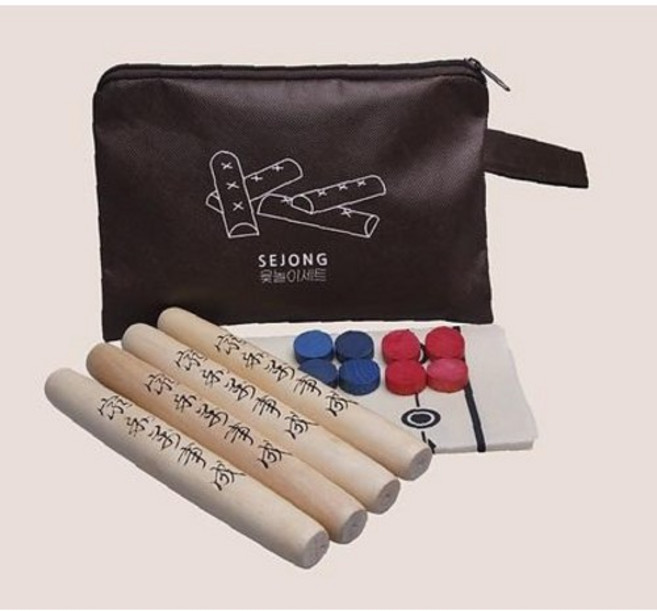 세종 박달나무 민속 윷 놀이세트 무거운 고급 윷+판+말 국내생산, 1개