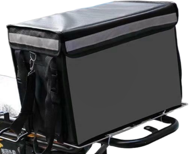 MCHI 자석 뚜껑 보온 보냉 오토바이 자전거 킥보드 배달가방 22L - 80L, 블랙 기본구성