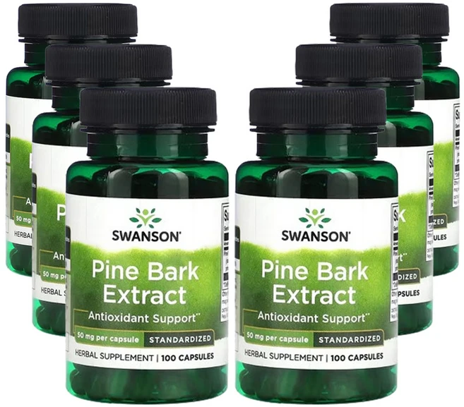 스완슨 소나무 껍질추출물 50mg 100캡슐, 100정, 6개 - 쿠팡