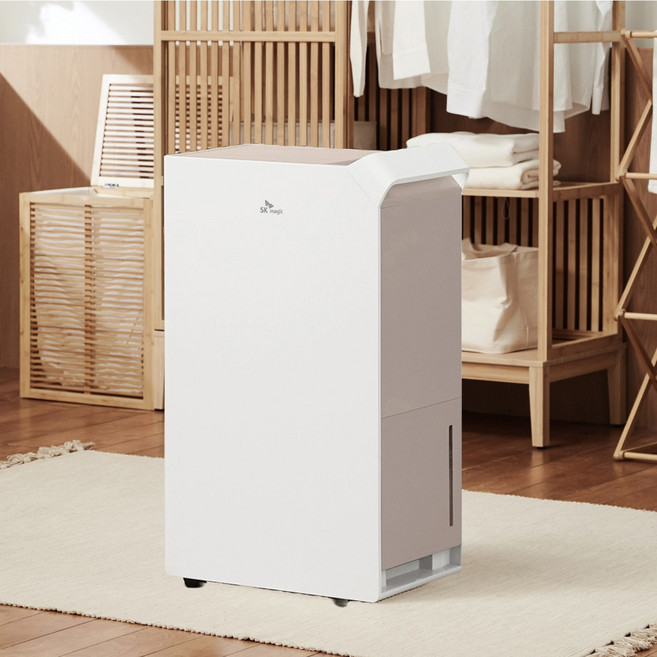SK매직 베이지제습기 20L 초슬림 저소음 드레스룸 옷장 욕실 원룸 화장실 대용량, 베이지컬러