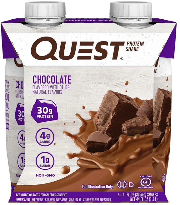 퀘스트뉴트리션 프로틴 셰이크 초콜릿, 1개, 325ml - 쿠팡