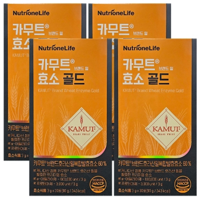 뉴트리원 카무트 효소 골드, 90g, 4개