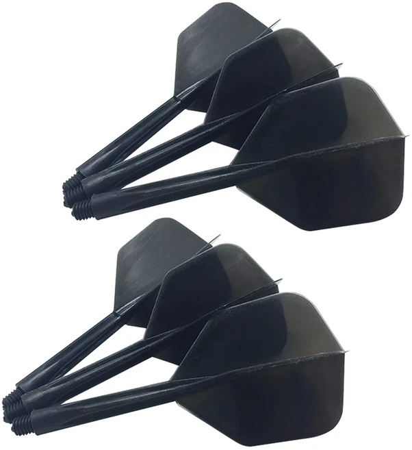 CyeeLife 6개 세트 몰드 다트 플라이트 샤프트 2BA 일체형 액세서리 CF01 다양한 색상 가능, 작음, 검정