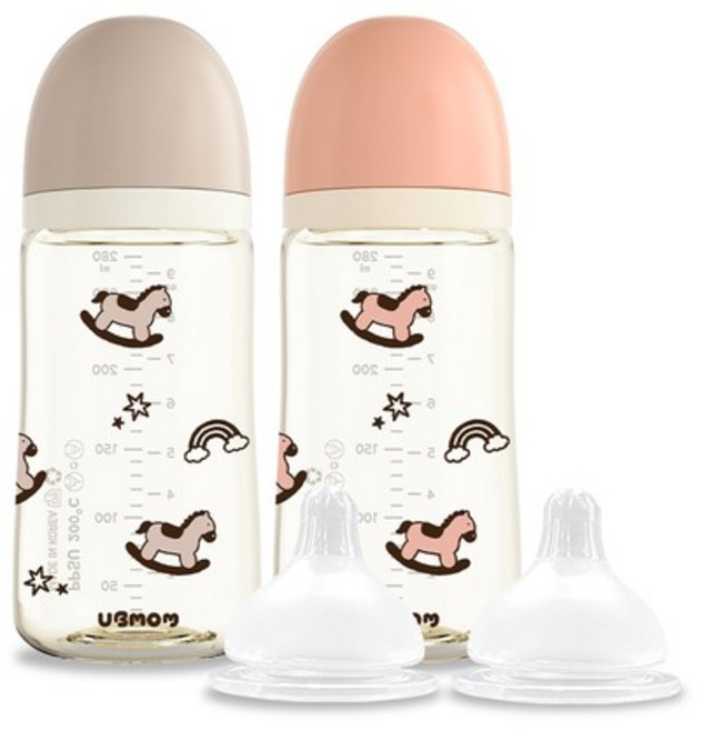 유비맘 리틀포니 PPSU 원터치 빨대컵, 280ml, 1개, 초코포니