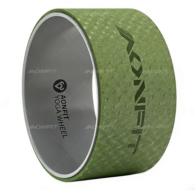 瑜伽輪 加寬 開背 初學者 專業 瑜伽器材 後彎神器 加大 滾背輪 普拉提圈, 森林綠 初學款【25*19CM】, 1個